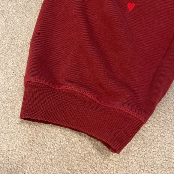 The Great. Cropped Size 3 (Large) Spiced Wine Joggers with hearts - Picture 5 of 8